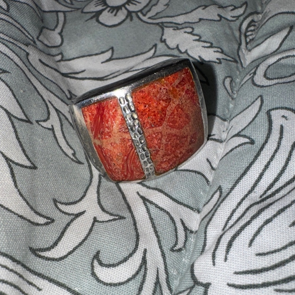 Silpada Sterling and Coral Ring
